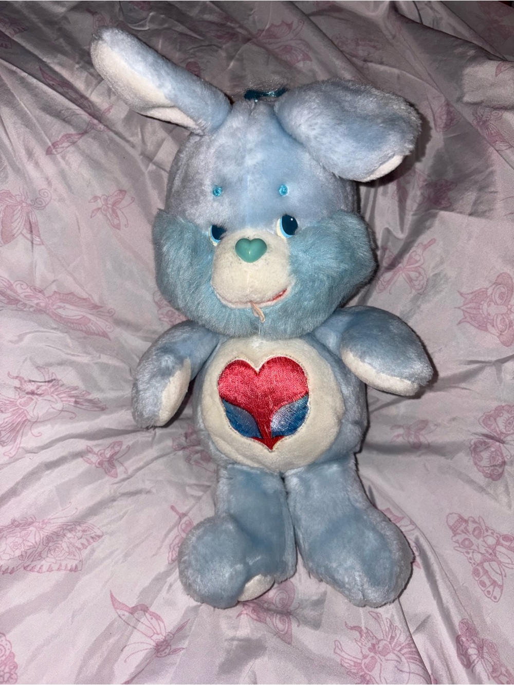 Vintage 1984 Kenner carebear cousins Swift Heart plush rabbit